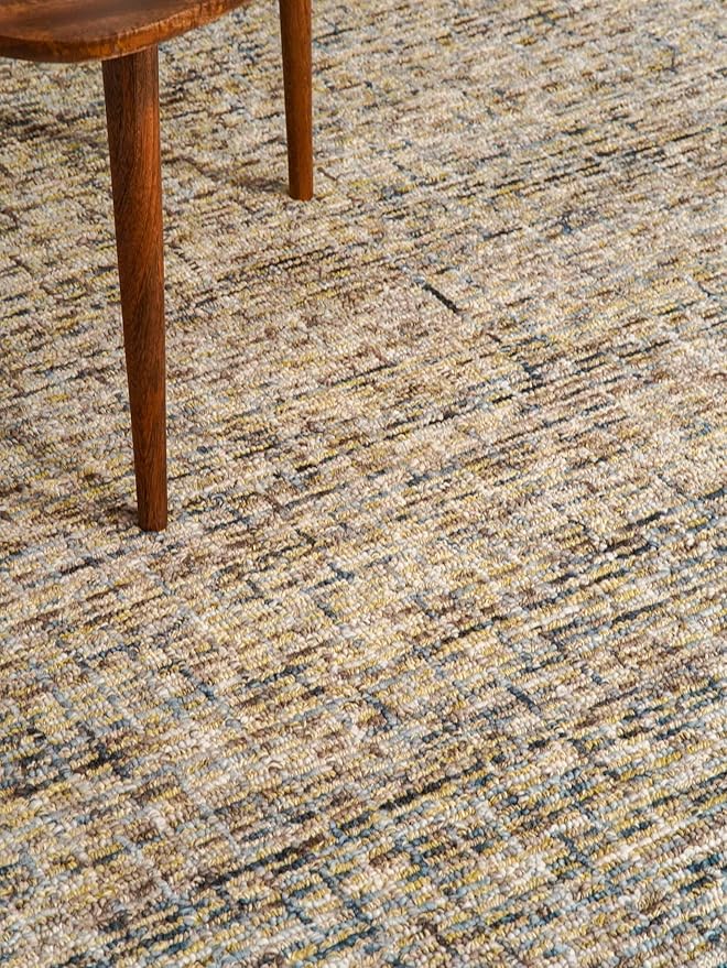 Hand Tufted Wool ECO-Friendly Area Rugs - 8'x10', Rectangle Shape, Light Green, Solid Plain Design, High Pile Thick Handmade Area Rugs for Living Room, Bed Room (KWC111)