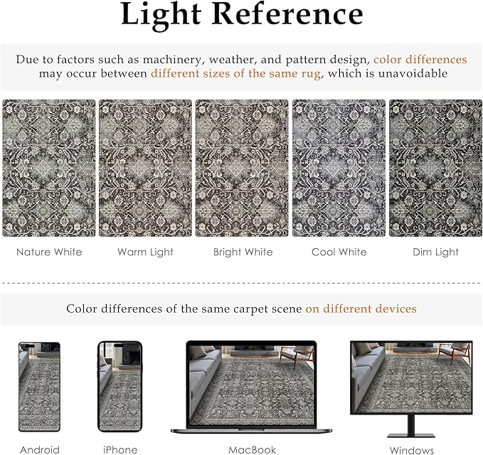 Black Entryway Rug 2x3 Vintage Area Carpet Indoor Kitchen Washable Door Mat Living Room Entrance Small Low Pile Traditional Distressed Retro Accent Throw Rug Non Slip Office Bathroom