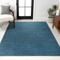 JONATHAN Y Haze Solid Low-Pile Turquoise Indoor Area Rug 6x9, Coastal,Bohemian,Minimalist,Classic, Easy-Cleaning for Living Room,Bedroom,Kitchen,Pet Friendly,Non-Shedding (SEU100H-6)