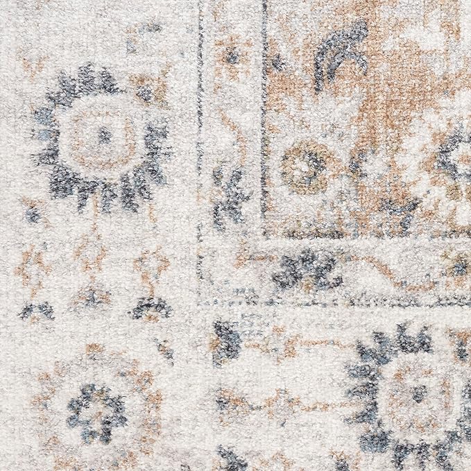 Nourison Home Astra Machine Washable Silver Taupe 5'3" x 7' Area Rug - Easy Clean, Non Shedding, Bed Room, Living Room, Dining Room, Kitchen (5' x 7')