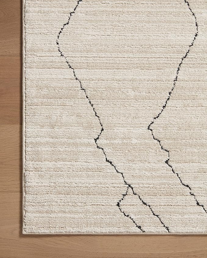 Loloi Darby Collection DAR-03 Sand/Charcoal 4'-0" x 6'-0" Accent Rug