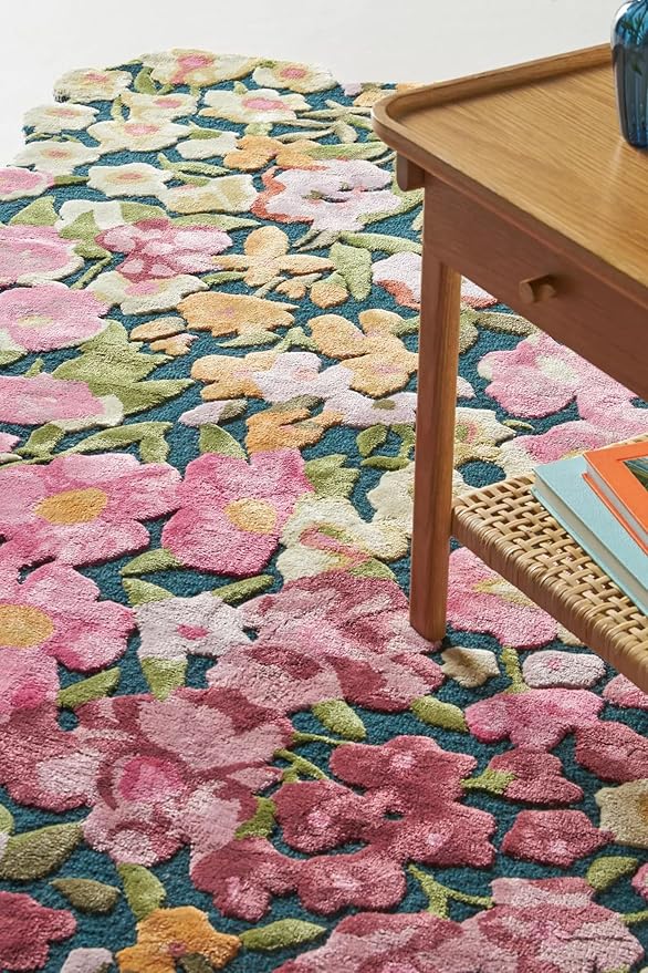 Cassia Wool Viscose Area Rug – 3’ x 5' – Handmade Wool Area Rugs –Multi – Rugs for Living Room, Bedroom – Anti-Skid – Carpets with Non-Slip Natural Backing with 100% Cotton