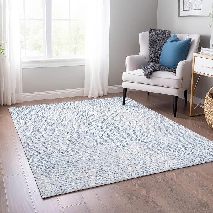 Addison Rugs Chantille ACN591 Denim 5' x 7'6" Indoor Outdoor Area Rug, Easy Clean, Machine Washable, Non Shedding, Bedroom, Living Room, Dining Room, Kitchen, Patio Rug