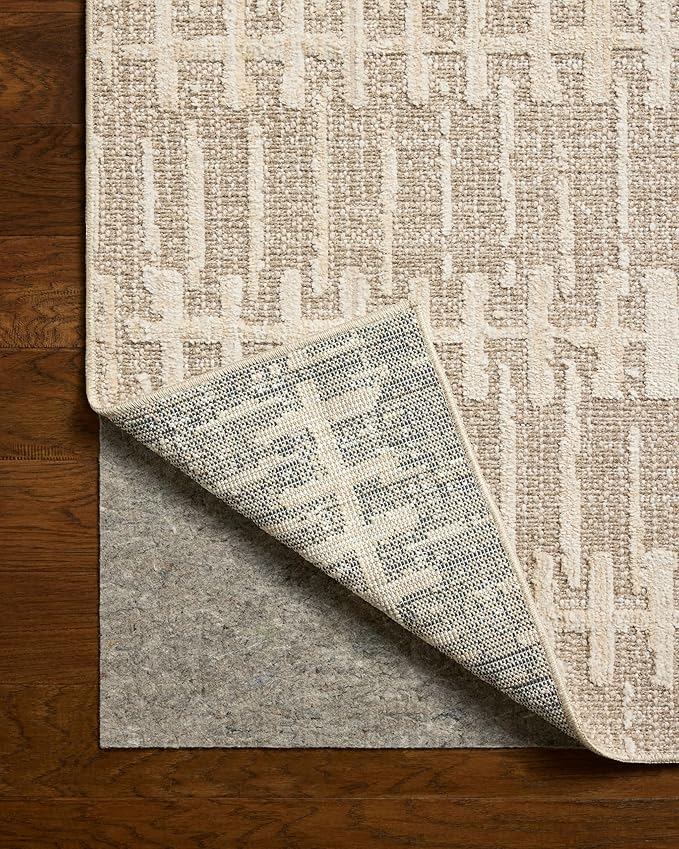 Loloi Amber Lewis Bexley Collection BEX-02 Taupe/Natural 2'-7" x 4' Accent Rug Neutral, Textured, Living, Bedroom, Dining, Carpet
