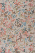 Dash & Albert Bloom Multi Machine Washable Rug, 5 X 8 Feet, Blue/Ivory Floral Pattern