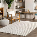 Nuloom SuperiorWash Collection Kai Off-White, 6' x 9', Fluffy and Cozy, High Traffic, Stain Resistant, Easy Clean, Durable Washable Area Rug for Bedroom, Living Room, Dining, Den, Foyer, Entryway