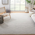 SAFAVIEH Area Rug 8x10 - Tulum Collection - Large - Ivory & Light Grey, Moroccan Boho Tribal Design, Non-Shedding & Easy to Clean, Ideal for Living Room, Bedroom, Dining Space (TUL272G)