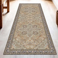 Washable Runner Rug 2x6 | Non Slip Rug Runners for Hallways, Entryways, Kitchens, Bathrooms, Bedrooms | Ultra-Soft Flannel Carpet Runners with Rubber Backing (Olive Brown, 2x6)