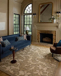 Loloi Chris Loves Julia Rue Collection RUE-02 Olive/Sage 7'-6" x 9'-6" Area Rug Jute Neutral Floral Living Room Bedroom Rug