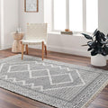 Mark&Day Wool Rugs, 5x7 Nishnabotny Cottage Dark Gray Area Rug, Grey Beige Carpet for Living Room, Bedroom or Kitchen (5' x 7'6")