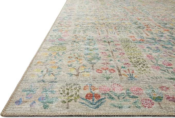 Loloi Rifle Paper Co. Maison Collection MAO-07 Khaki 8'-4" x 11'-6", .19" Pile Height, Area Rug