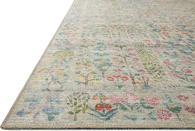 Loloi Rifle Paper Co. Maison Collection MAO-07 Khaki 5'-0" x 7'-6", .19" Pile Height, Area Rug