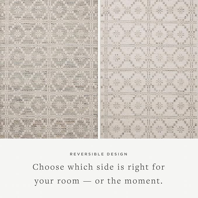 Loloi Angela Rose Rivers Collection RIV-02 Lagoon/Ivory 2'-3" x 3'-9" Reversible Accent Rug