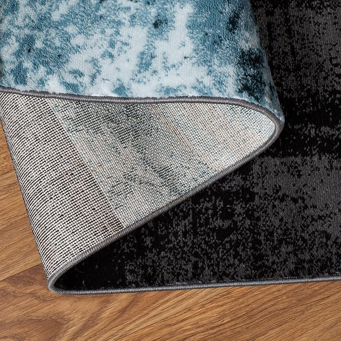 Rugshop Contemporary Circle Design Runner Rug, Non-Shedding Carpet for Hallway, Kitchen, or Foyer, Gray, 2'7" x 8'