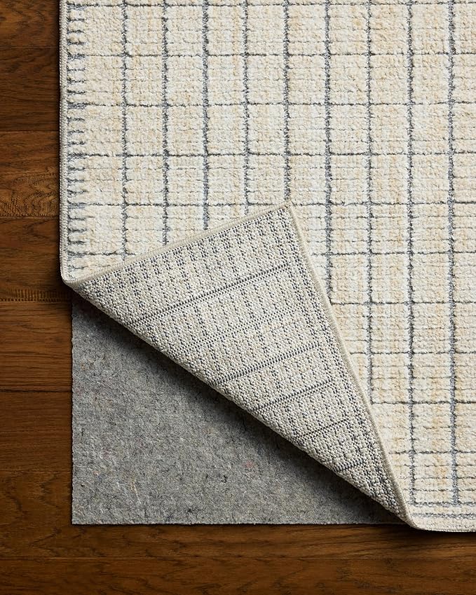 Loloi Amber Lewis Bexley Collection BEX-04 Slate/Natural 7'-10" x 10' Area Rug Neutral, Textured, Living, Bedroom, Dining, Carpet