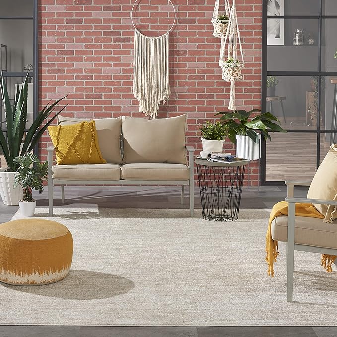 Nourison Home Nourison Essentials Ivory Beige 8' x 10' Area Rug - Easy Clean, Non Shedding, Bed Room, Living Room, Dining Room, Kitchen (8' x 10')