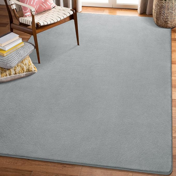 Amearea Modern Soft Hallway Runner Rug, 3x10 Feet Washable Long Runner Rugs for Hallway, Grey Fluffy Bedroom Bedside Rugs, Non Slip Memory Foam Rug Carpet for Entrance Kitchen Living Room Home Decor