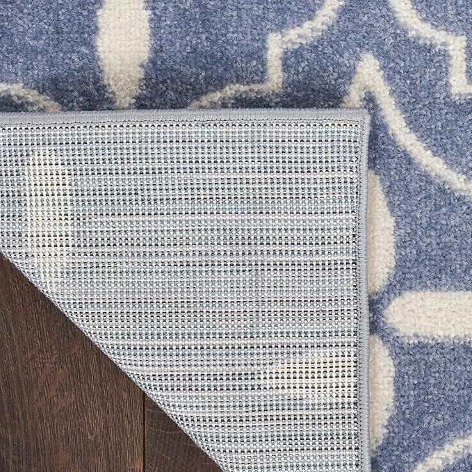 Nourison Home Nourison Essentials Blue Ivory 4' x 6' Area Rug - Easy Clean, Non Shedding, Bed Room, Living Room, Dining Room, Kitchen (4' x 6')