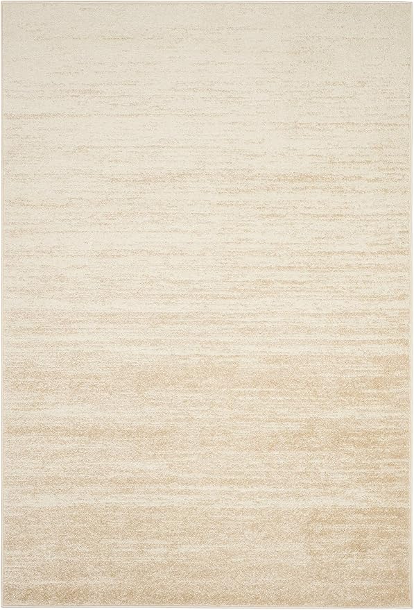 SAFAVIEH Area Rug 6x8 - Adirondack Collection - Champagne & Cream, Modern Ombre Design, Non Shedding & Easy to Clean, Ideal for Living Room, Bedroom, Office, Dining Space (ADR113W)