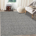 RUGSREAL 8x10 Washable Rug for Living Room Non-Slip Modern Abstract Area Rug Stain Resistant Large Bedroom Rug Contemporary Accent Throw Floor Carpet Solid Rug for Dining Room Home Decor, Grey