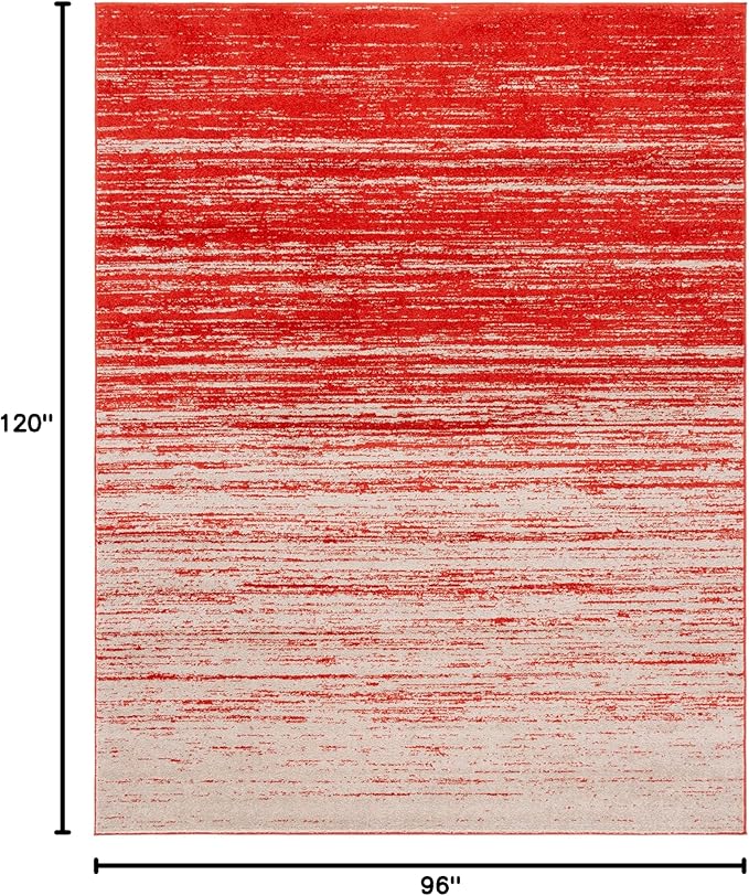 SAFAVIEH Area Rug 8x10 - Adirondack Collection - Large - Orange & Grey, Modern Ombre Design, Non Shedding & Easy to Clean, Ideal for Living Room, Bedroom, Office, Dining Space (ADR113P)