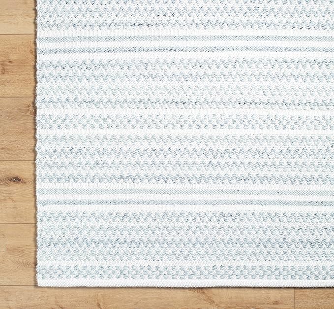 Mark&Day Wool Rugs, 9x12 Precious Solid and Border Cream/Black Area Rug, Cream Black Carpet for Living Room, Bedroom or Kitchen (8'10" x 12')