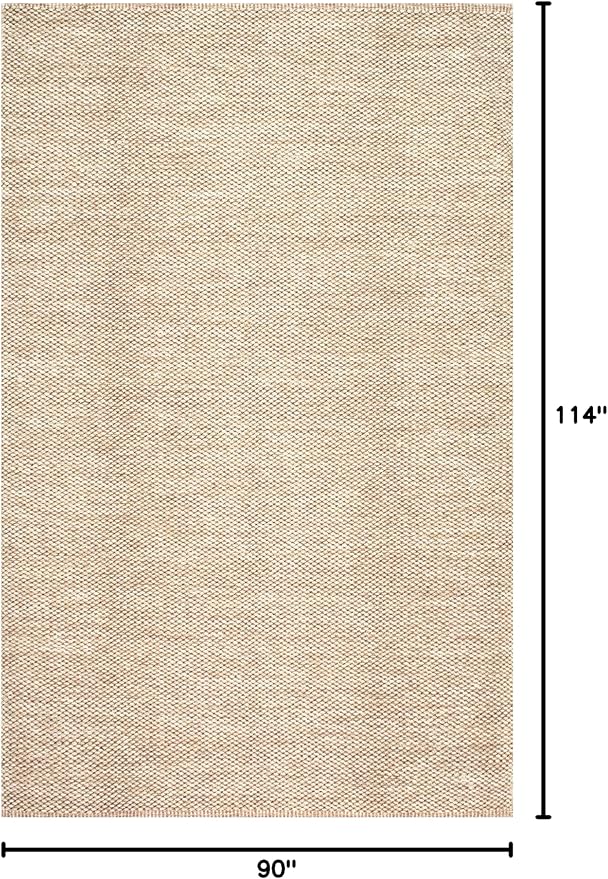 nuLOOM Alessi Solid Farmhouse Cotton Area Rug, 8x10, Beige