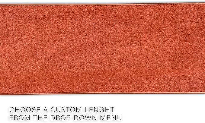 Custom Made Runner Rug Low Pile with Rubber Backing for Kitchen Foyer Hallway Entry Choose Your Length Size 26 Inch Wide Solid and Plain Orange Color (3 feet x 26 inch)