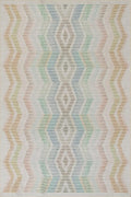Dash & Albert Zarek Multi Machine Washable Rug, Runner-2.5 X 8 Feet, Multicolored/White Chevron Pattern