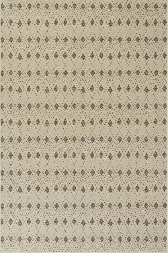 Dash & Albert Chandler Tan Machine Washable Rug, 3 X 5 Feet, Tan Geometric Pattern