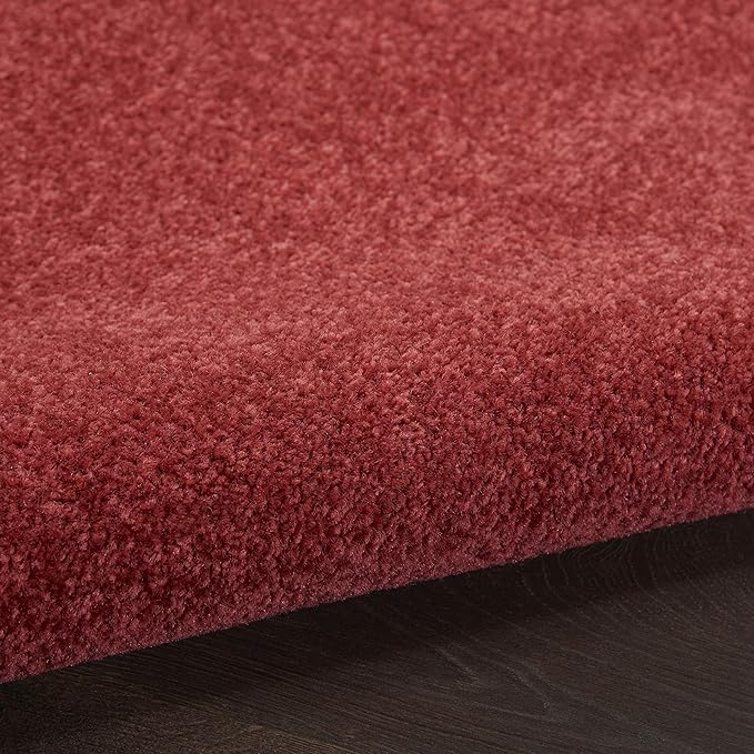 Nourison Home Nourison Essentials Brick Red 2'2" x 20' Area Rug - Easy Clean, Non Shedding, Bed Room, Living Room, Dining Room, Kitchen (20' Runner)