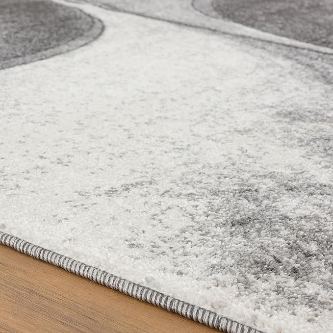LUXE WEAVERS Spiral Abstract Gray 8x10 Area Rug