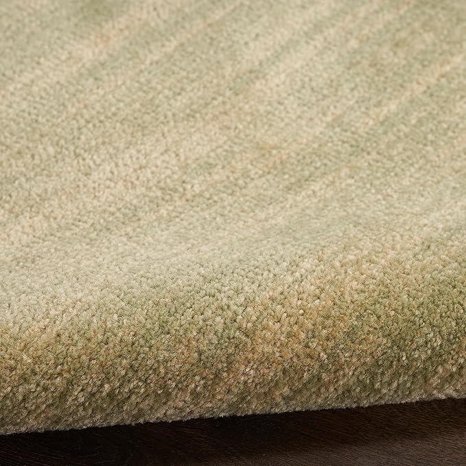 Nourison Home Nourison Essentials Green Gold 6' x Round Area Rug - Easy Clean, Non Shedding, Bed Room, Living Room, Dining Room, Kitchen (6' x Round)