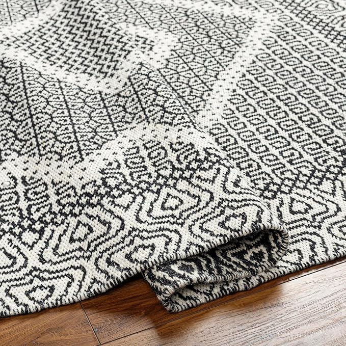 Mark&Day Wool Rugs, 5x7 Nishnabotny Cottage Dark Gray Area Rug, Grey Beige Carpet for Living Room, Bedroom or Kitchen (5' x 7'6")