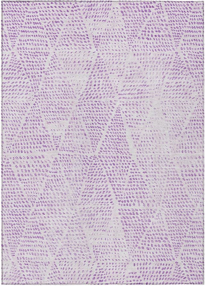 Addison Rugs Chantille ACN591 Purple 8' x 10' Indoor Outdoor Area Rug, Easy Clean, Machine Washable, Non Shedding, Bedroom, Living Room, Dining Room, Kitchen, Patio Rug