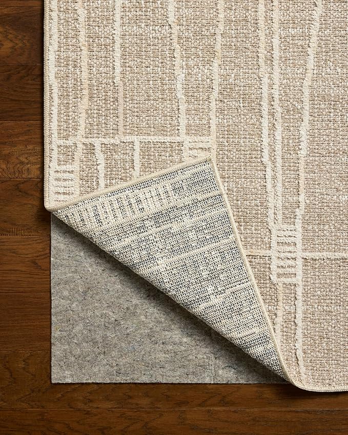 Loloi Amber Lewis Bexley Collection BEX-05 Mushroom/Natural 5'-0" x 7'-6" Area Rug Neutral, Textured, Living, Bedroom, Dining, Carpet