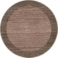 Rugs.com Angelica Collection Rug – 4 Ft Round Light Brown Medium-Pile Rug Perfect for Kitchens, Dining Rooms