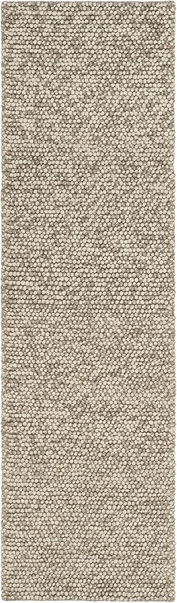 SAFAVIEH Natura Collection Runner Rug - 2'3" x 20', Beige, Handmade Wool Blend, Textured Design, Ideal for Hallway, Bedroom, Foyer (NAT620B)