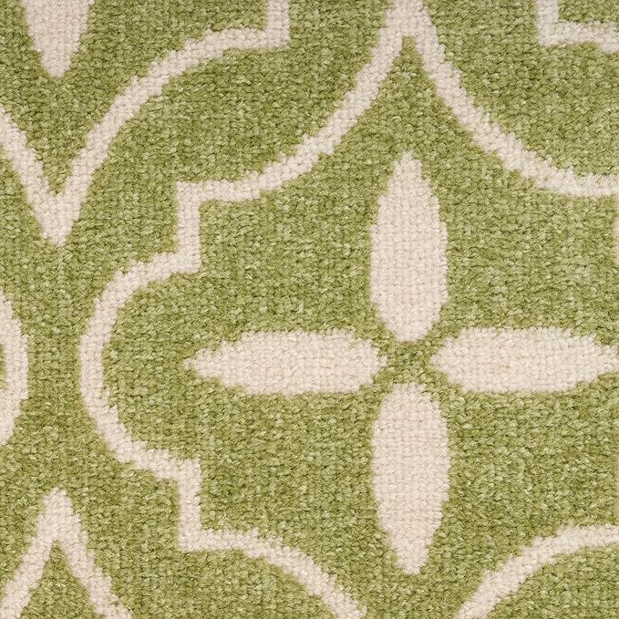 Nourison Home Nourison Essentials Green Ivory 8' x 10' Area Rug - Easy Clean, Non Shedding, Bed Room, Living Room, Dining Room, Kitchen (8' x 10')