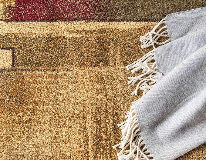 Unique Loom Barista Collection Area Rug - Timor (2' 2" x 3' 1" Rectangle, Multi/ Red)