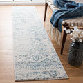 SAFAVIEH Tulum Collection Runner Rug - 2' x 13', Ivory & Turquoise, Moroccan Boho Tribal Design, Non-Shedding & Easy to Clean, Ideal for Living Room, Hallway, Foyer, Bedroom (TUL272E)
