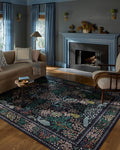 Loloi Rifle Paper Co. Canopy Collection CNP-05 Charcoal 7'-6" x 9'-6" Area Rug