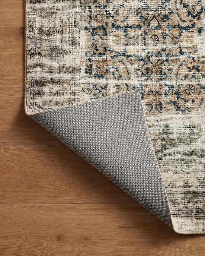 Loloi Amber Lewis Morgan Collection MOG-02 Navy/Sand 11'-6" x 14'-6" 38" Thick Area Rug feat. CloudPile, Neutral, Room Décor, Vintage Inspired, Livingroom, Bedroom, Dining Area