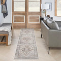 Nourison Home Astra Machine Washable Grey Multicolor 2'2" x 12' Area Rug - Easy Clean, Non Shedding, Bed Room, Living Room, Dining Room, Kitchen (12' Runner)