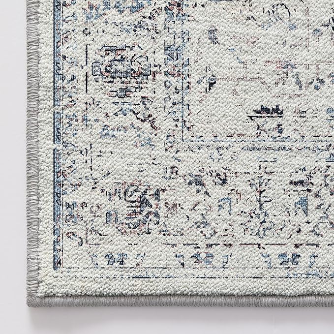 LUMI 5x8 Washable Area Rug for Living Room, Ultra Soft Traditional Rugs Non Slip with Rubber Backing, Low Profile, High Traffic, Stain Resistant Carpets, Ideal for Bedroom, Dining Room, Indoor
