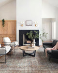 Loloi Chris Loves Julia Jules Collection JUL-05 Lagoon/Brick 2'-6'' x 9'-6'', .13" Pile Height, Runner Rug