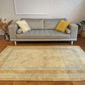 Alfa Rich 5x8 Amber Gold Washable Area Rugs for Living Room Bedroom Kitchen Cotton Pet Friendly Rug