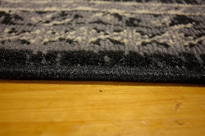 Unique Loom Taftan Collection Border Geometric Tribal Inspired Design Area Rug (2' 2 x 3' 0 Rectangular, Black/ Gray)
