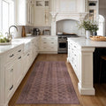 Kuden 2'6"x7' Runner Rug, Machine Washable Area Rug with Non-Slip Backing, Vintage Style, Soft, Easy Clean, Low Pile Rug for Hallway, Entryway, Kitchen, Bedroom