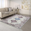 Fame Living Washable Area Rug. Modern Farmhouse. Vintage. Turkish. Bohemian. Distressed. Oriental. Traditional. Rugs for Living Room. Dining. Bedroom. Office. Entryway. Foyer. (863TT, 5'9 x 8'9)